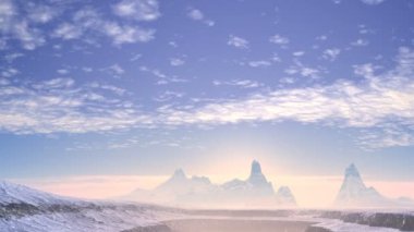 puslu dağlar, gündoğumu