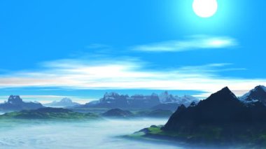 dağda gün temizleyin