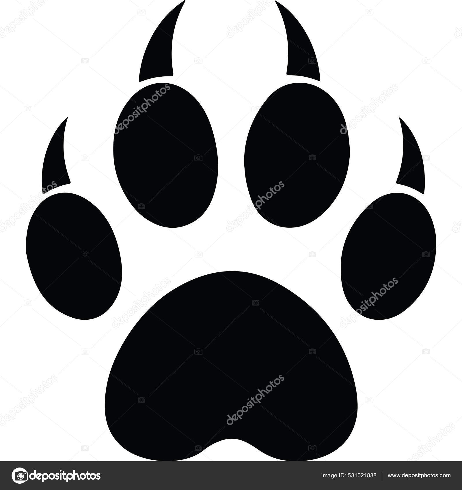 Huellas Pasos Gato Grande Trazas Pantera Tigre — Foto de stock #531021838 ©  tcheres, image size:1600x1700