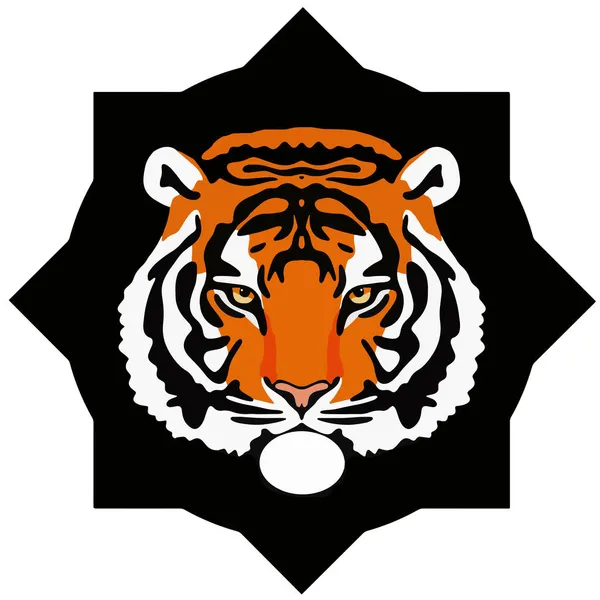 Illusztráció Egy Tigris Vagy Egy Vad Macska Hatalmas Karmok Agyarak — Stock Fotó