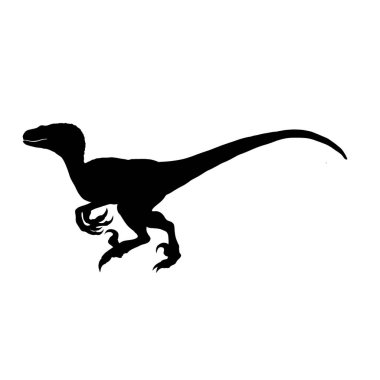 Dövme için Raptor silueti siyah illüstrasyon