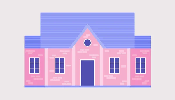 Illustration Maison Illustration Vectorielle Dans Style Plat — Image vectorielle