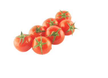 Beyaz domatesler izole edilmiş.