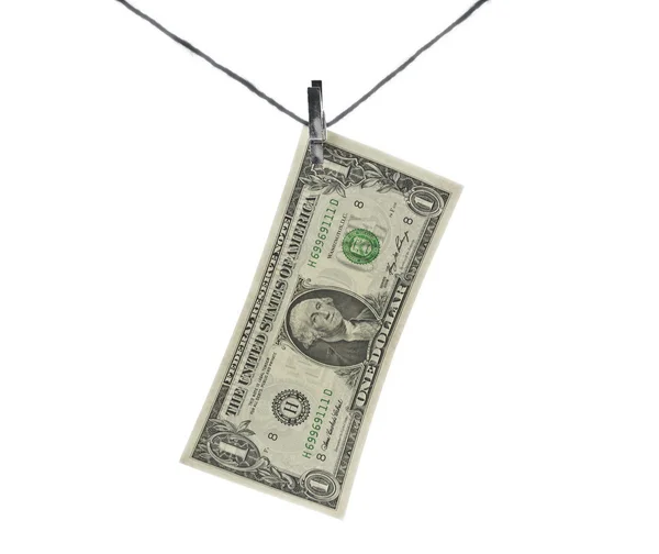 One dollar bill in limbo — Stock Photo, Image