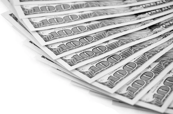 Pack of dollars on a white background. — Stock Photo, Image