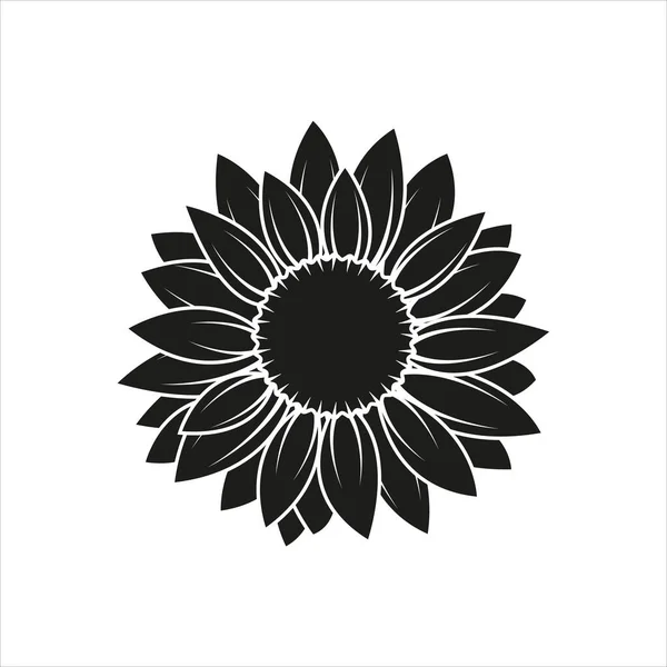 Ikona slunečnice na bílém pozadí — Stockový vektor