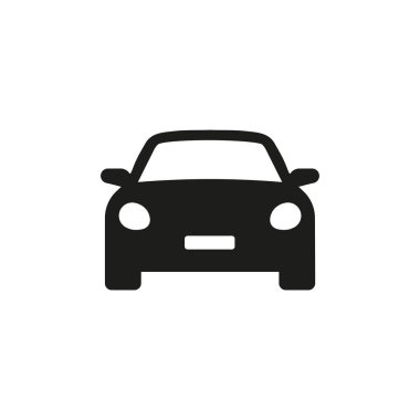 Araba ikonu. Otomobil izole edildi. Taşıma simgeleri. 