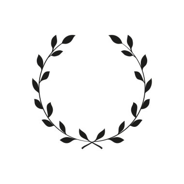 Bir dizi siyah şöhret dalları çerçeveler. Antika defne çelenkleri koleksiyonu. El yapımı Laurel vektörü dekoratif elementler bırakır. - Evet. Vektör illüstrasyonu