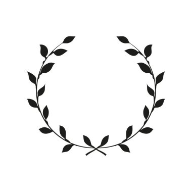 Bir dizi siyah şöhret dalları çerçeveler. Antika defne çelenkleri koleksiyonu. El yapımı Laurel vektörü dekoratif elementler bırakır. - Evet. Vektör illüstrasyonu