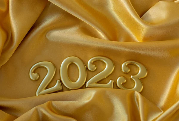 Šťastný Nový Rok 2023 Nový Rok Dovolená Pohlednice Zlaté Barvy Stock Fotografie