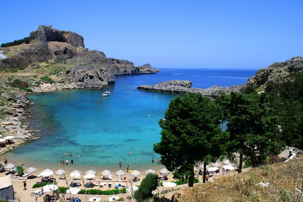 St. Paul's Bay on Rhodes. beautiful view on Mediterranean sea — Stock Photo, Image