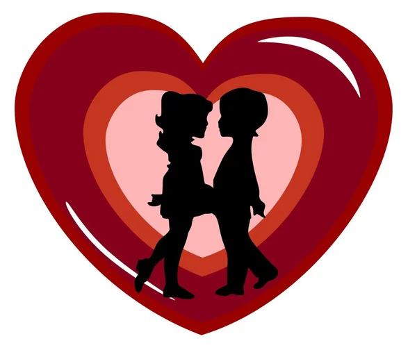 Novios de San Valentín — Vector de stock