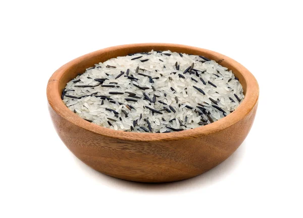 Rauwe rijst in schaal — Stockfoto