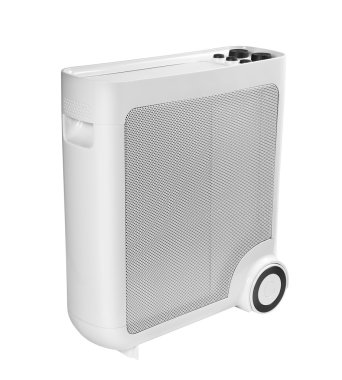 beyaz zemin üzerinde elektrik yağ ısıtıcı