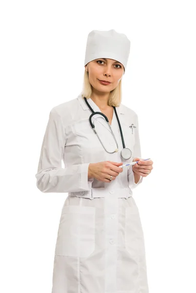 The woman doctor in isolated — Stock Photo, Image