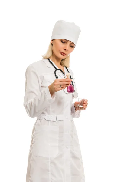 Kadın doktor yalıtılmış — Stok fotoğraf