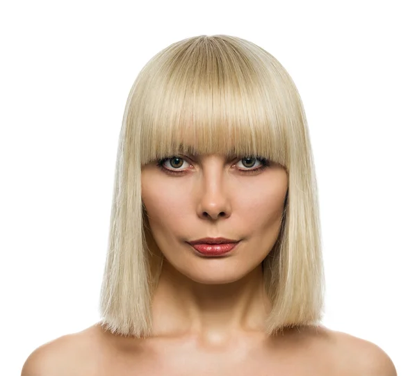 Skönhet blond frisyr — Stockfoto