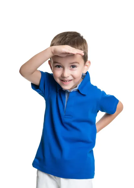 Retrato de feliz alegre y hermoso niño —  Fotos de Stock