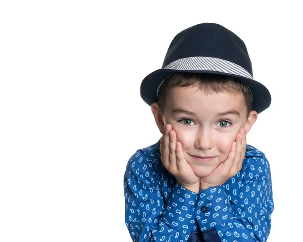 Retrato de feliz alegre y hermoso niño —  Fotos de Stock