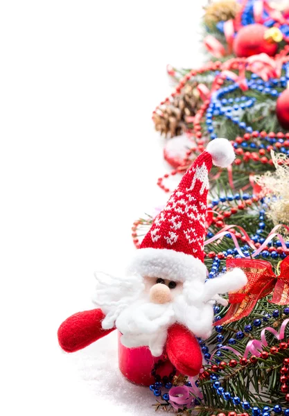 Weihnachten Hintergrund mit Kugeln und Dekorationen — Stockfoto