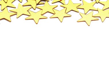 Noel dekorasyon altın konfeti yıldız karşı