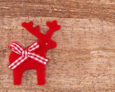 ahşap zemin üzerinde Noel reindeer