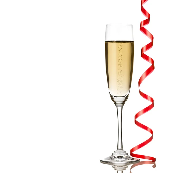 Champagne glasses isolated on white — Stock Photo, Image