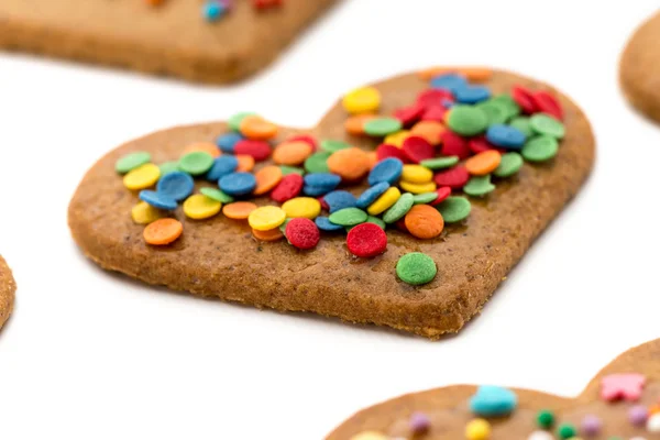 Biscuits en forme de coeur pour la Saint-Valentin — Photo