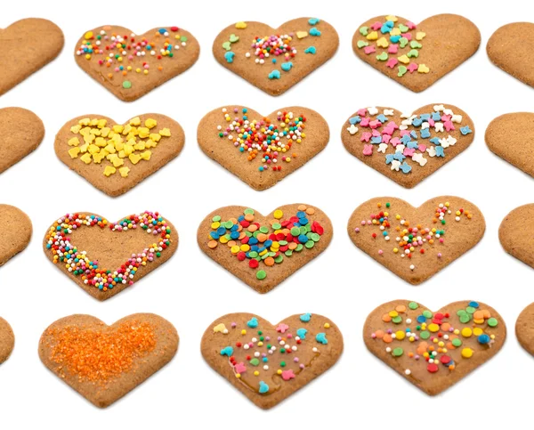 Heart shaped cookies for Valentine 's Day — стоковое фото