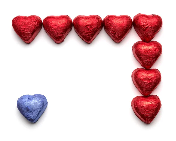 Chocolate hearts — Stock Photo, Image