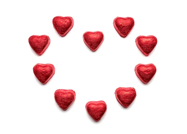 Шоколадные сердца — стоковое фото
