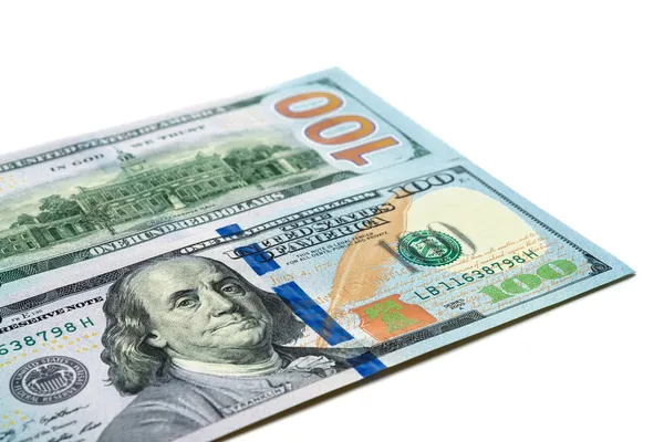 New hundred Dollar Bills for background — Stock Photo, Image