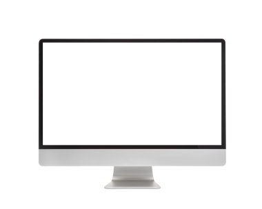 bilgisayar monitörü, boş ekran ile mac gibi. Beyaz arka plan üzerinde izole.