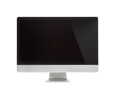 bilgisayar monitörü, boş ekran ile mac gibi. Beyaz arka plan üzerinde izole.