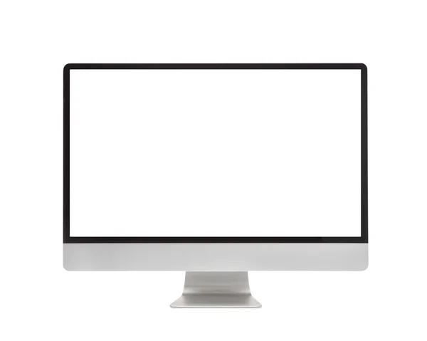 コンピューターのモニター、空白の画面を搭載した mac のような。白い背景で隔離. ロイヤリティフリーのストック画像