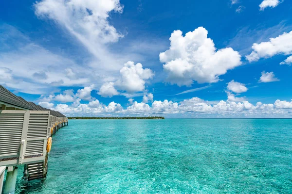 Perfektní Tropického Ostrovního Ráje Pláž Maledivy — Stock fotografie