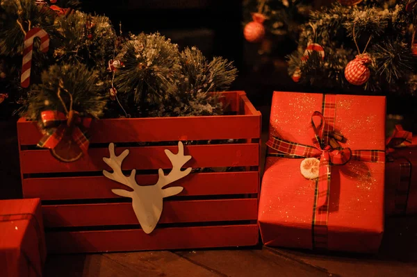 Natal Xmas Feriados Ano Novo Presentes Decoração — Fotografia de Stock