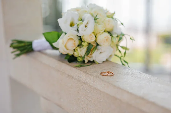 Прекрасний Весільний Букет Квітів Весільний Букет Крупним Планом — стокове фото