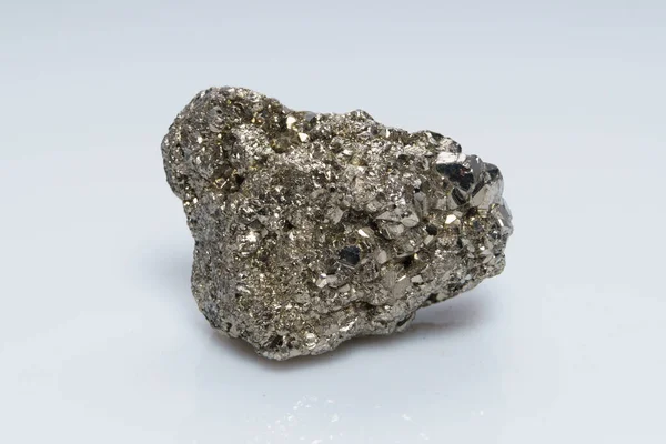 Pyrite Cristalline Crue Pyrite Fer Fou Pyrite Minérale Groupe Des — Photo
