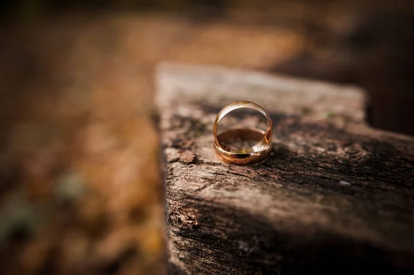 Par Anillos Boda Oro Fondo —  Fotos de Stock