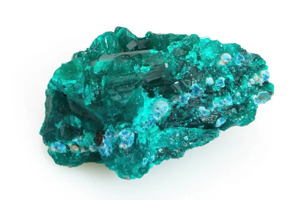 Naturstein Grüne Dioptase Auf Einem Hintergrund — Stockfoto