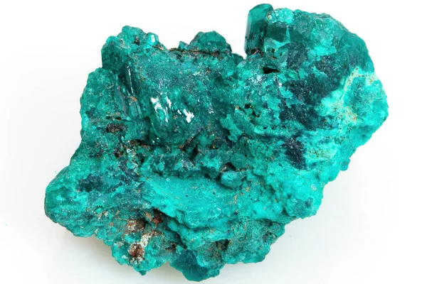 Naturstein Grüne Dioptase Auf Einem Hintergrund — Stockfoto