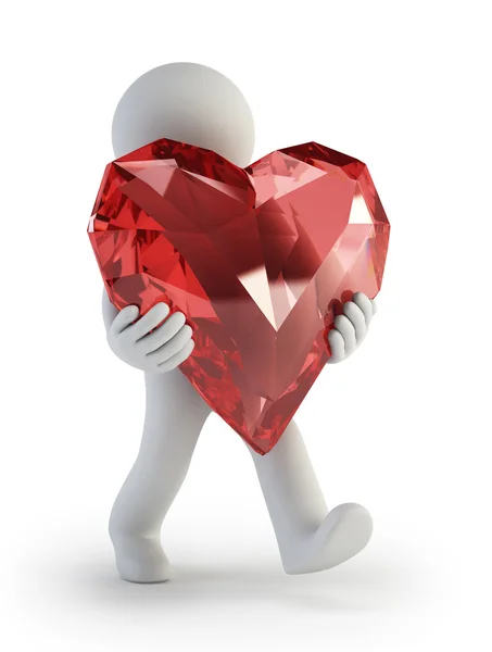 3d pequeño - Corazón de San Valentín — Foto de Stock