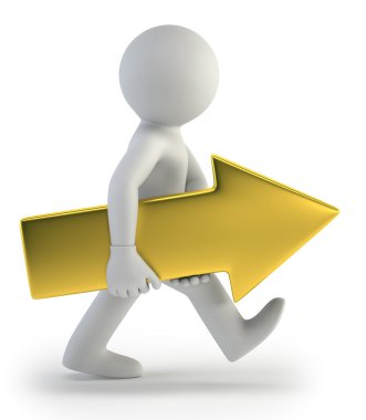 3D small - altın ok