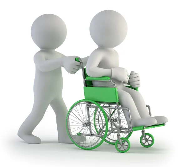 3D malé - invalidní vozík — Stock fotografie