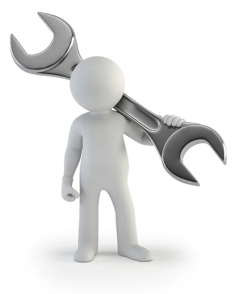 3d small - wrench — Stock Photo, Image