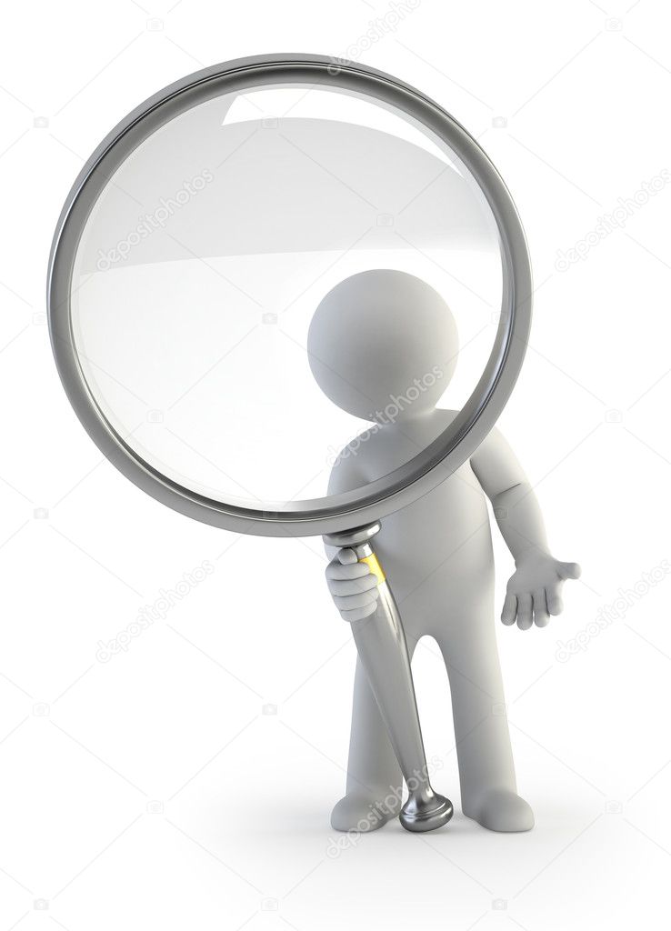 3d small - magnifying glass Stock Photo by ©Art3d 20740569