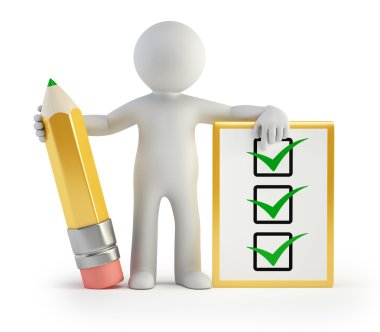 3D küçük - Pano ve kalem