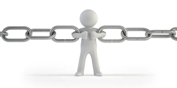 3d small - chain link — Stock Photo, Image