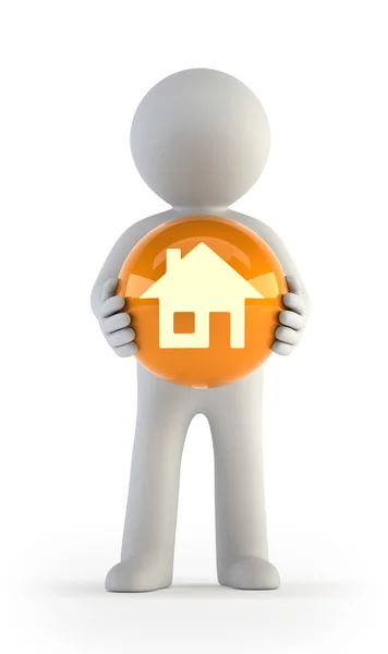 3d small - house icon — Stock Photo, Image